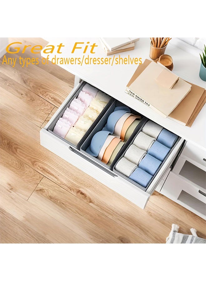WINEENEE 6-Piece Premium Foldable Wardrobe System - Multi-Layer Drawer Divider & Modular Storage Cubes for Clothes/Socks/Ties - Space-Smart Cabinet Organizer  - Image 5