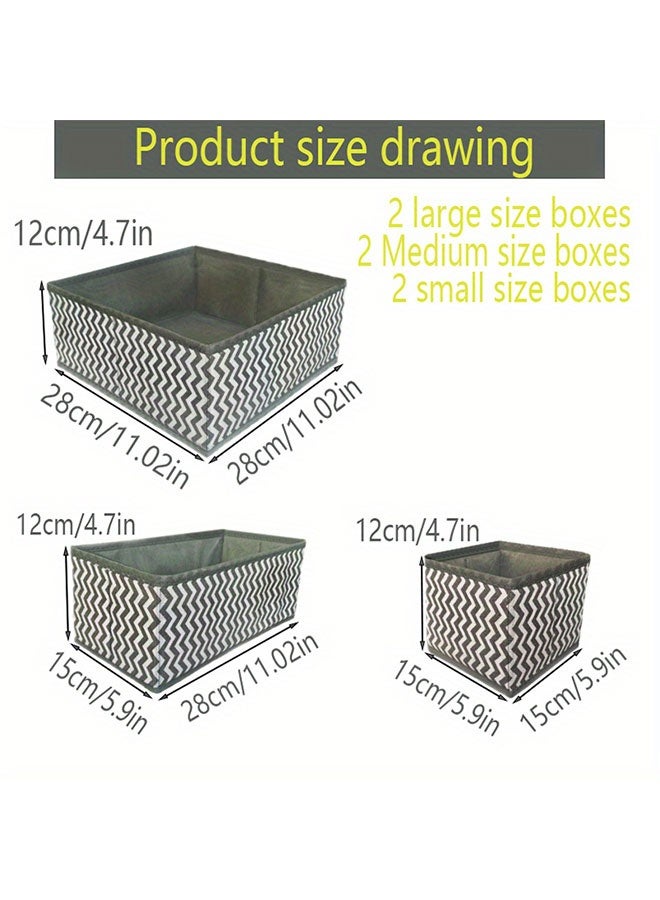 WINEENEE 6-Piece Premium Foldable Wardrobe System - Multi-Layer Drawer Divider & Modular Storage Cubes for Clothes/Socks/Ties - Space-Smart Cabinet Organizer  - Image 4