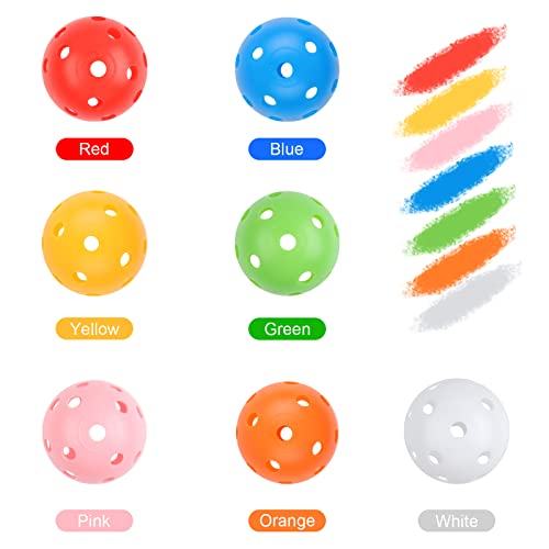 Joyberg Practice Golf Balls 24 Pack, 42mm Plastic Golf Balls, Practice Golf Balls for Backyard, Training Golf Balls for Swing Practice (Multicolor) - Image 3