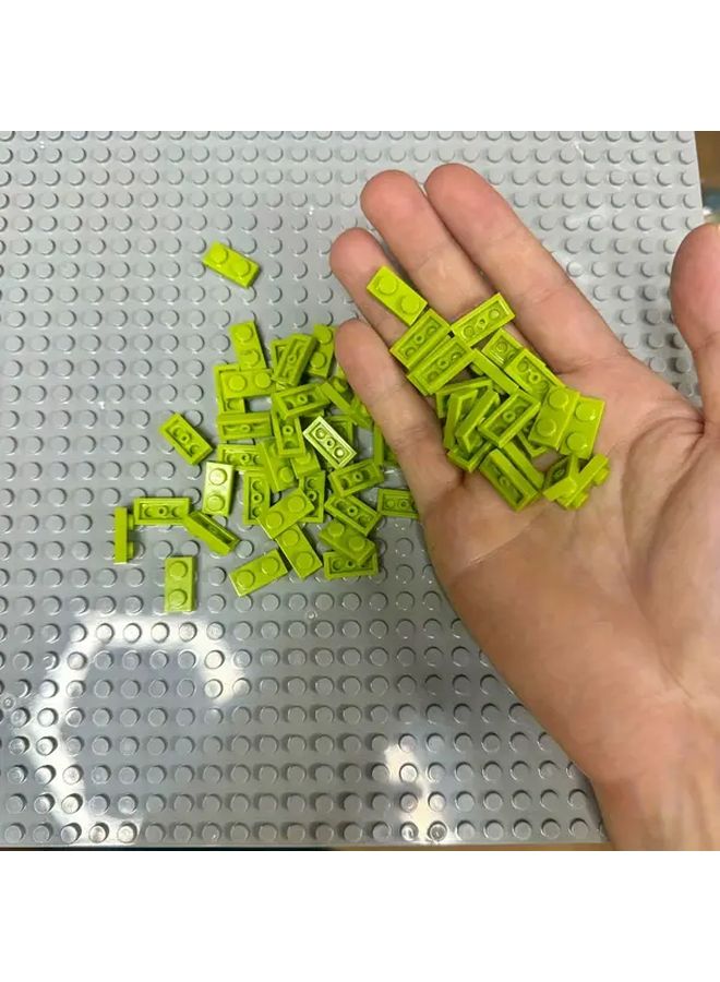 100PCS Transparent Light Blue Building Blocks Set Interlocking Educational Bricks Creative Play ABS Material Ages 6 8 - Image 5