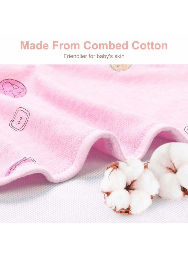 Knirose Premium Soft Cotton Baby Swaddle Blankets, Baby Blanket Wrap for Newborn Baby Boys Girls, Skin Friendly Wearable Swaddling Sleep Sack Calms Startle Reflex (Button, Peachpink, 0-3 Months + 3-6 Months) - Image 5