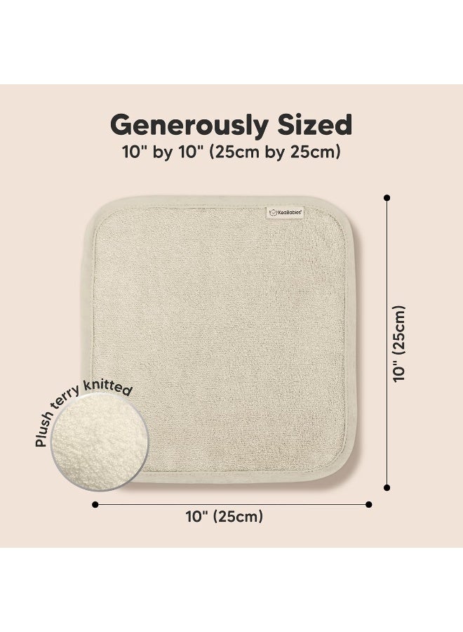 KeaBabies 6-Pack Baby Washcloths - Soft Viscose Derived from Bamboo - Image 4