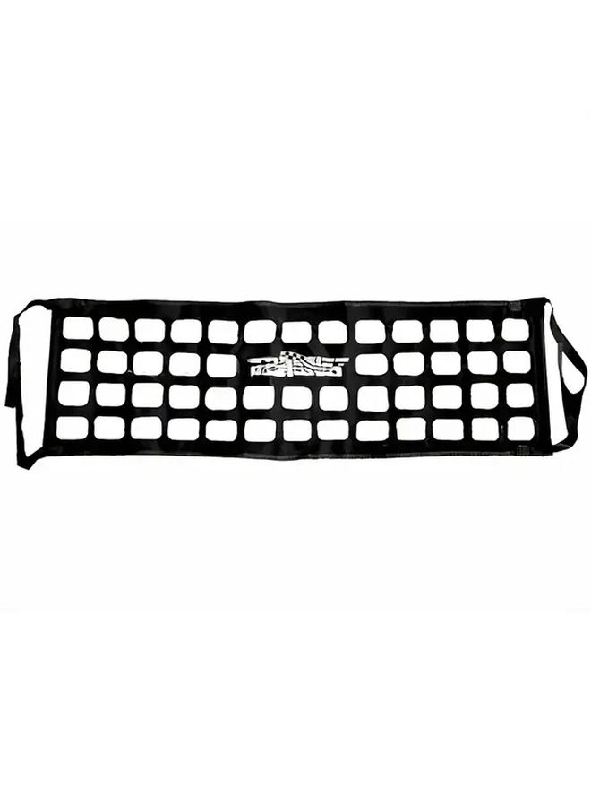Black Pickup Trunk Safety Net Durable Nylon Cargo Organizer Easy Install No Drill Includes Mounting Brackets - Image 5