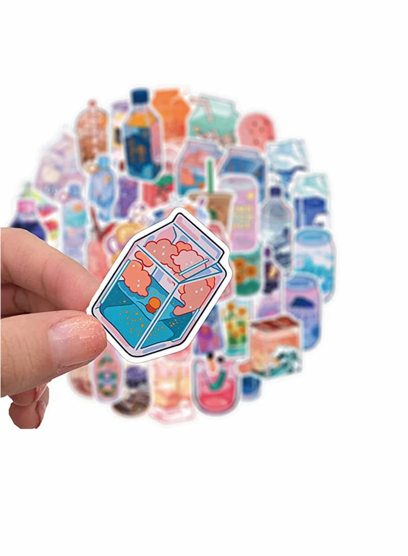 Cartoon Food Stickers for Water Bottles, 50 Waterproof Vinyl Stickers for Kids and Adults - Image 4