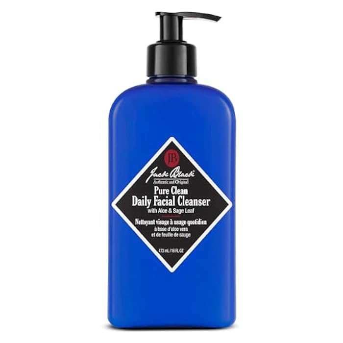 Jack Black Pure Clean Daily Facial Cleanser for Men - Mens Face Wash, Jack Black Face Wash Men's, Face Wash for Men, Face Cleanser for Men, 2-in-1 Mens Facial Cleanser & Toner, Gifts for Men - Image 1