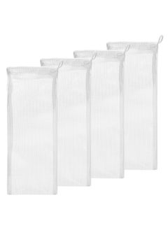 Aquatic Experts High Flow Filter Media Bag - Durable Filter Bags for Fish Tank, Secure Aquarium Media Bag with Drawstring, Media Bags for Aquarium and Pond, High Flow (White), 3” x 8” - 4 Pack