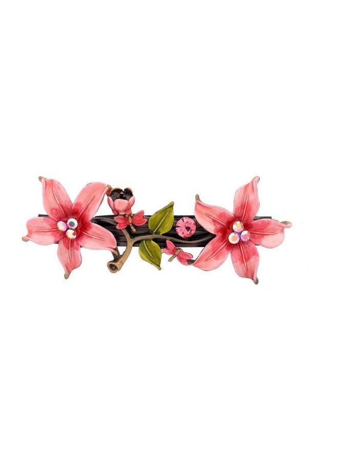 CARAVAN Artist Didnt Forget The Butterfly Poking At Nature Pinks Green And Branch Holding The Flowers