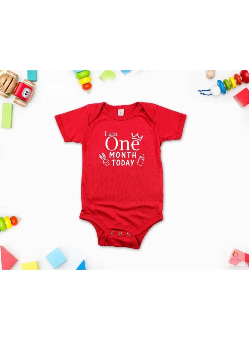 ماتشينج فاميلي اوتفيتس بدلة طفل قطنية لشهرية الميلاد – بدلة مطبوعة ناعمة وقابلة للتنفس للمواليد الجدد، مناسبة كزي يومي لطيف أو كهدية مثالية لحفلات استقبال المواليد