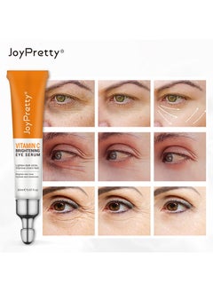 JoyPretty Vitamin C Brightening Eye Serum, Lighten dark circle, Improve crow's feet, Brighten skin tone, Hydrate and moisturize, Brightening Anti-Aging Eye Moisturizer, Remove Dark Circles Puffiness Under Eye Bags Fine Line, Reduce Wrinkle 20ml  - Image 1