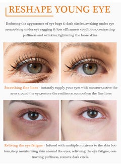 JoyPretty Vitamin C Brightening Eye Serum, Lighten dark circle, Improve crow's feet, Brighten skin tone, Hydrate and moisturize, Brightening Anti-Aging Eye Moisturizer, Remove Dark Circles Puffiness Under Eye Bags Fine Line, Reduce Wrinkle 20ml  - Image 5