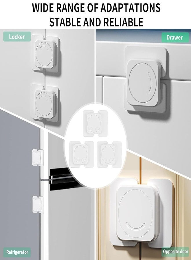 SIYANSHU Child Safety Cabinet Locks, Baby Safety Hidden Lock for Cabinets, Drawer, Refrigerator No Drilling, Baby Proofing Latches for Closet, Kid Safety Lock to Keep Your Child Safe at Home (Pack Of-4, Flat angle lock) - Image 5