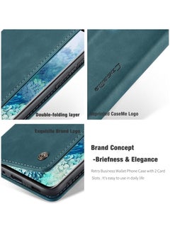 CaseMe CaseMe Samsung Galaxy S20 Ultra Case Wallet, for Samsung Galaxy S20 Ultra Wallet Case Book Folding Flip Folio Case with Magnetic Kickstand Card Slots Protective Cover - Green  - Image 3