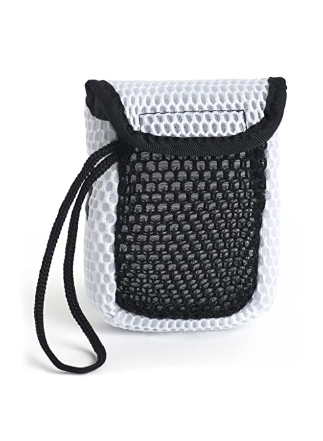 MainBasics Exfoliating Bar Soap Pouch DualSided Body Scrubber Fits Standard Size Soap Bars White - Image 4