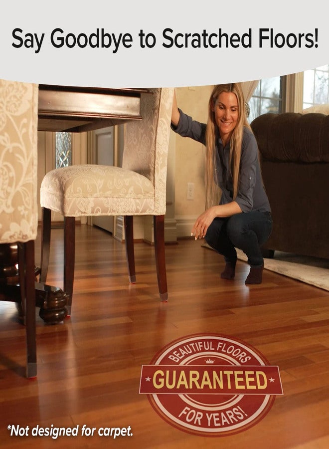 Premium Chair Covers Hardwood& Tile Floors- Fits Most Furniture Leg Sizes& Shapes- 20 Value Pack - Image 3