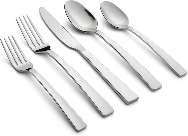 Cambridge Mirror Rhyme Satin Handles 20Piece Flatware Set Service for 4 404220CNB12DS - Image 1