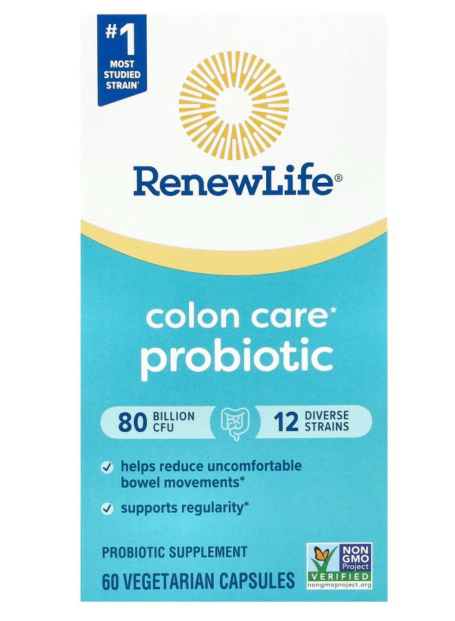 Colon Care Probiotic 80 Billion CFU 60 Vegetarian Capsules
