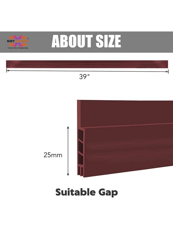 GaxQuly GaxQuly Self-Adhesive Silicon Door/Window Shield Tape Door Bottom Sealing Strip Weather Stripping Door Seal Strip for Air Gap Cockroach Insect Bugs Draft Stopper Waterproof and Soundproof (1 m, Brown)  - Image 4