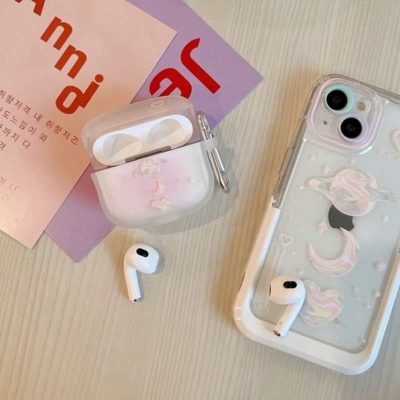 حافظة شفافة فضية واقية لسماعات Apple Airpods الجيل الأول والثاني، مقاومة للخدوش والسقوط. - Image 3