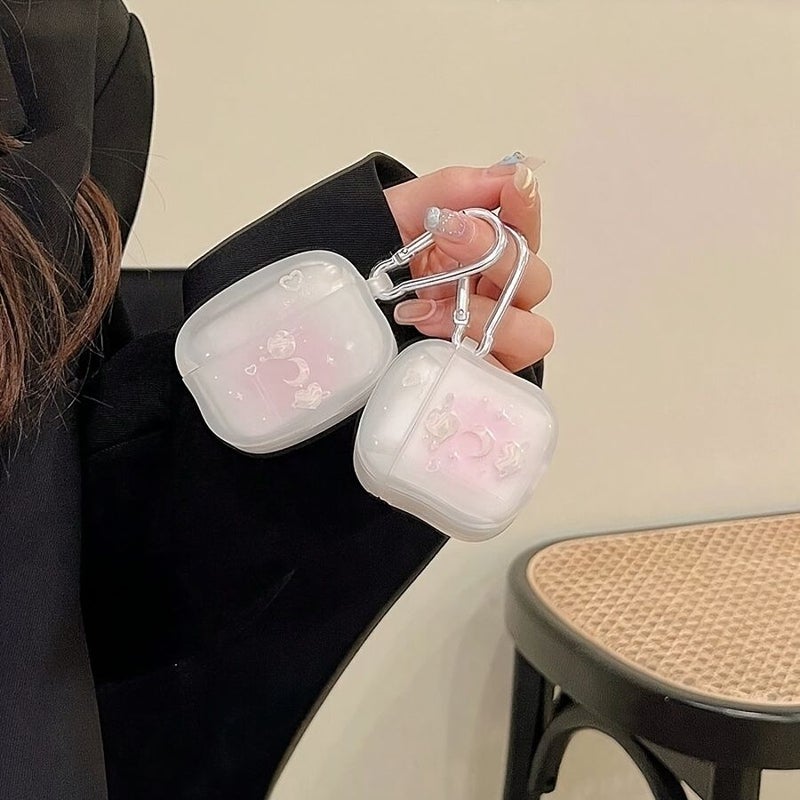 حافظة شفافة فضية واقية لسماعات Apple Airpods الجيل الأول والثاني، مقاومة للخدوش والسقوط. - Image 1