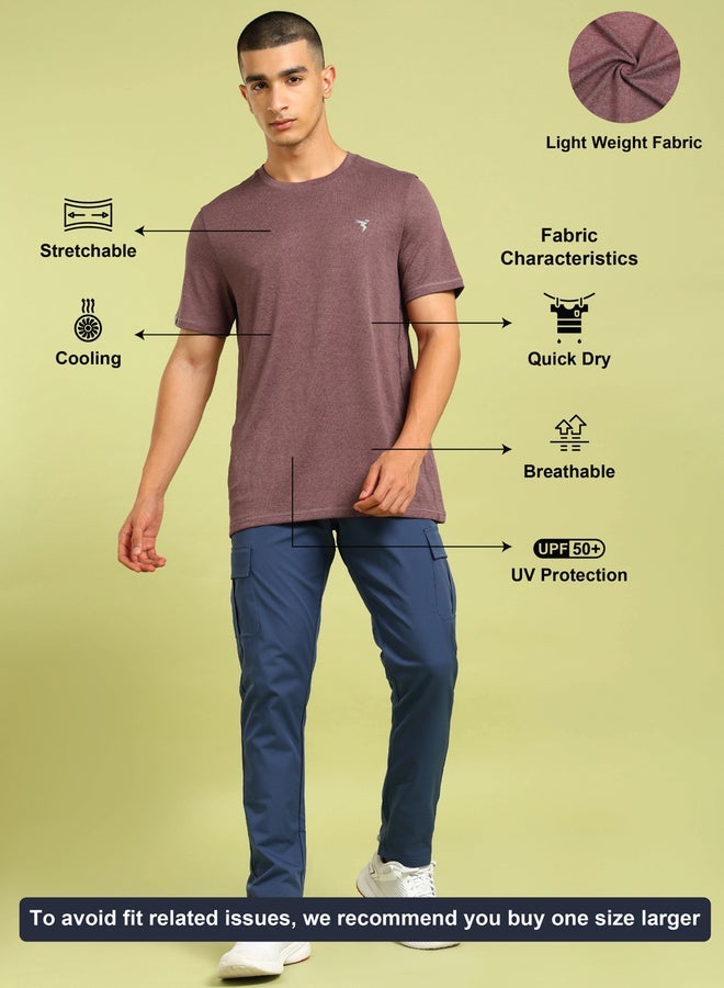 Technosport Melange Short Sleeve Slim Fit T-Shirt - Image 5