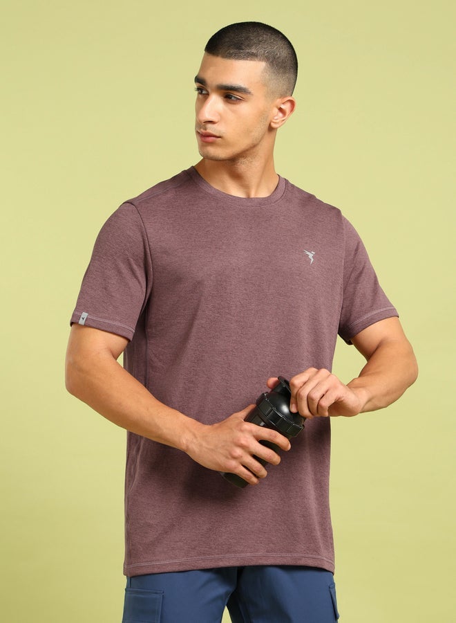 Technosport Melange Short Sleeve Slim Fit T-Shirt - Image 3