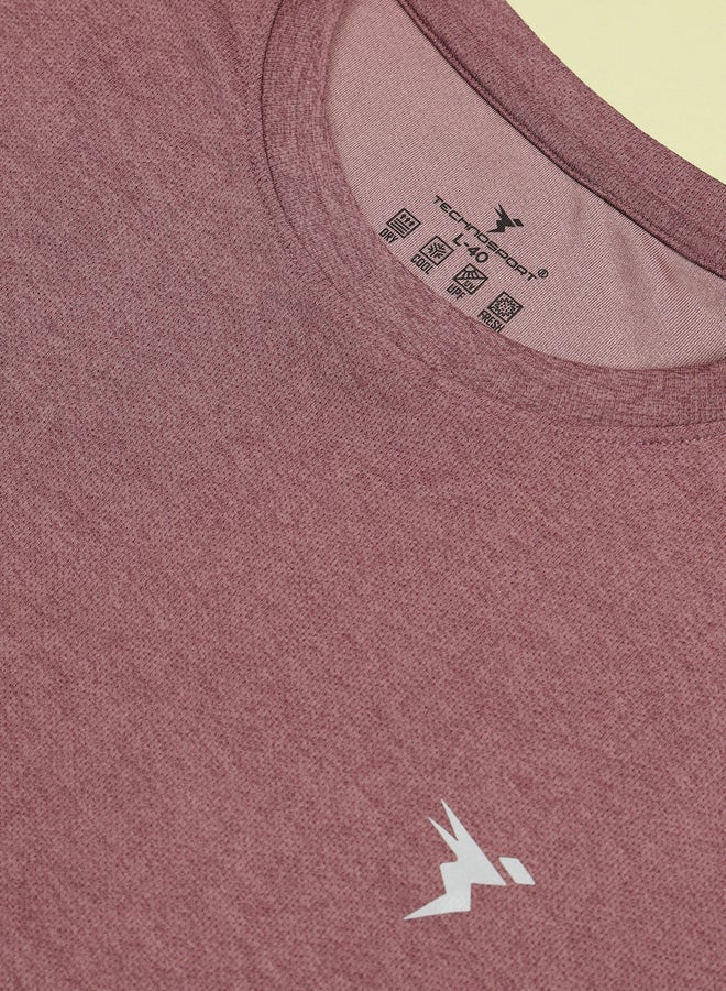 Technosport Melange Short Sleeve Slim Fit T-Shirt - Image 4