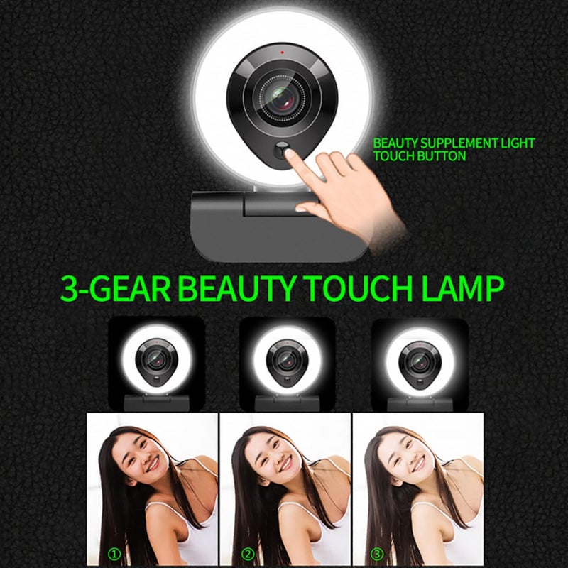 4K USB Webcam with Auto Focus Fill Light and Microphone for Streaming Video Calls - Image 4