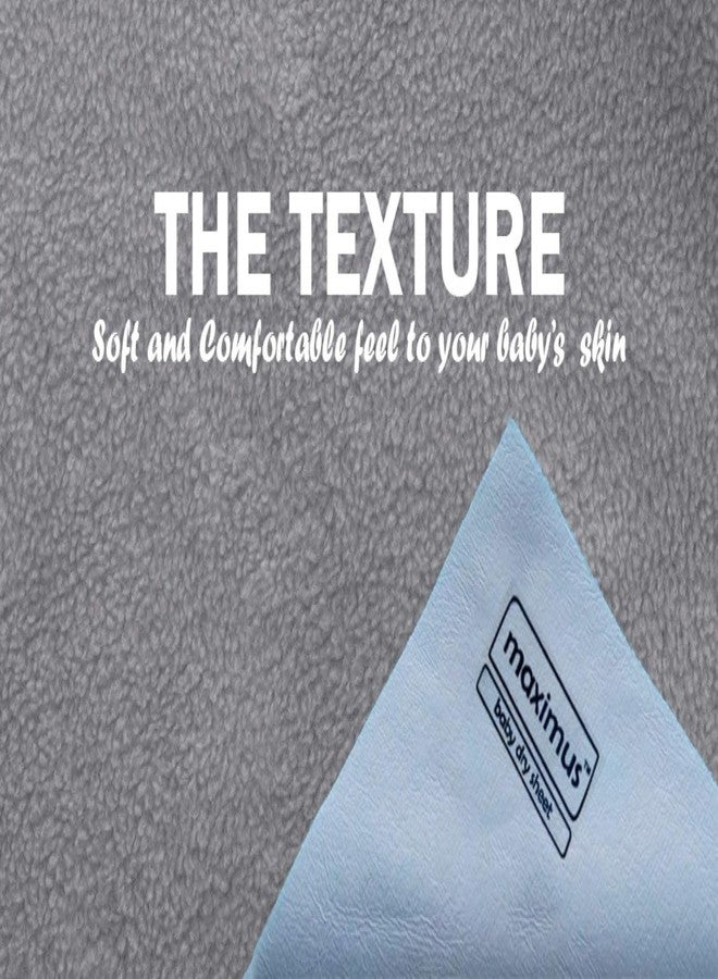 THE MAXIMUS Maximus Waterproof Quick Dry Sheet for Baby Pack of 2 | Bed Pad Extra Absorbent Washable Matress Protector | Baby Bed Protector Sheet for Toddler Children (70x50 cm) (Grey and Orange, Small) - Image 5