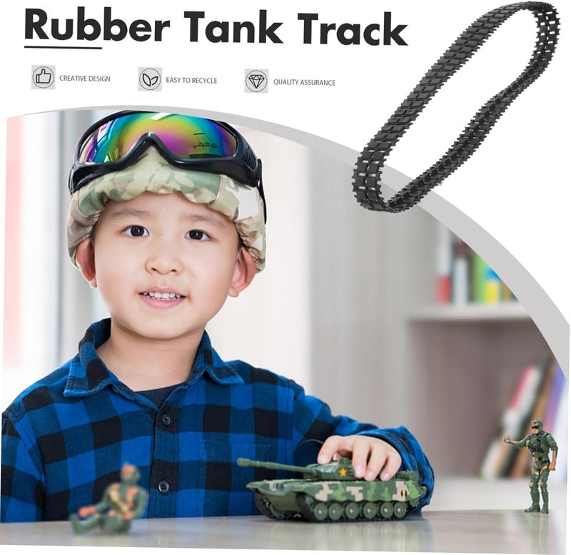 4pcs DIY Rubber Tank Tracks for Remote Control Tank Models Replacement Parts for Toy with Excellent Grip and Smooth Maneuverability Any Terrain - Image 4