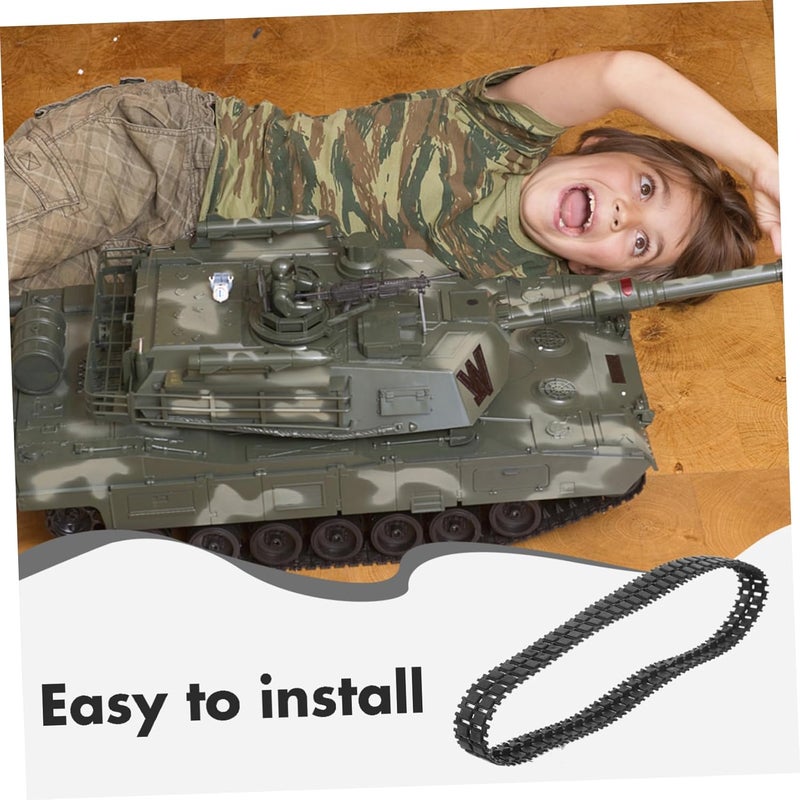 4pcs DIY Rubber Tank Tracks for Remote Control Tank Models Replacement Parts for Toy with Excellent Grip and Smooth Maneuverability Any Terrain - Image 2