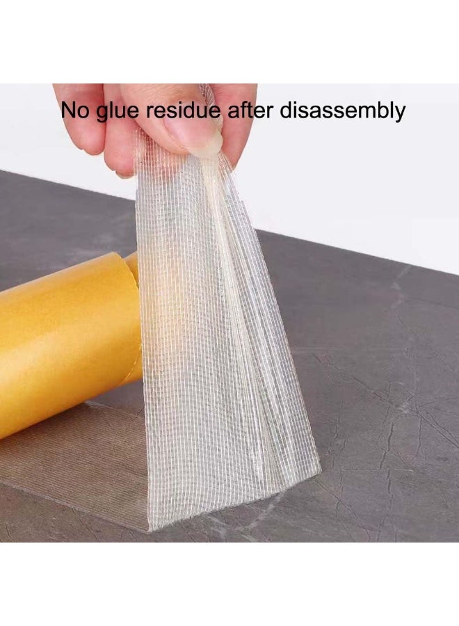 شريط لاصق مزدوج الجوانب شديد التحمل للسجاد، 20 مم × 10 م (33 قدمًا)، شريط لاصق شفاف للتثبيت على القماش، لا يترك أي بقايا، شريط لاصق للسجاد والأرضيات - Image 4