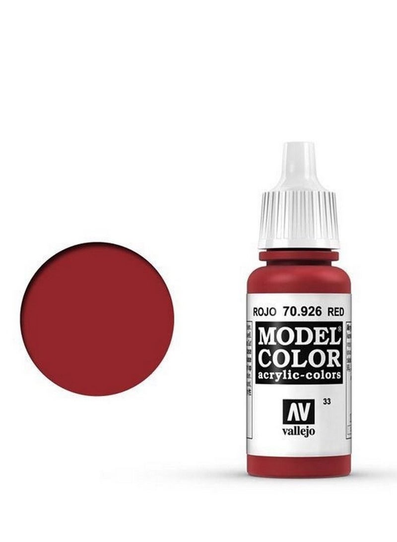 فاليجو لون الموديل 926 أحمر، زجاجة طلاء أكريليك سعة 18 مل، للمنمنمات والنماذج المصغرة والديوراما.