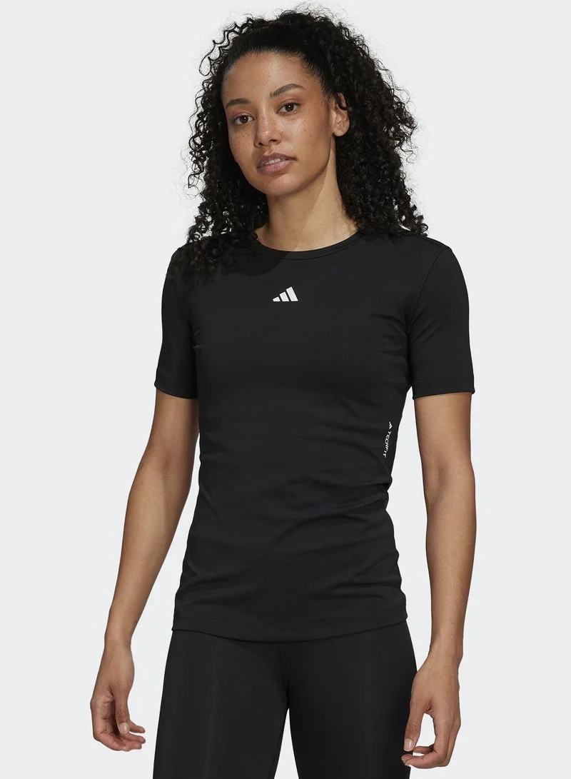 adidas تيشيرت تدريب تي أسود