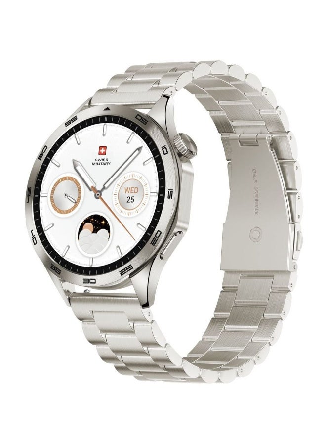 SWISS MILITARY Swiss Military Swiss International Smartwatch - Gold Frame with Silver Metal Strap  - Image 3