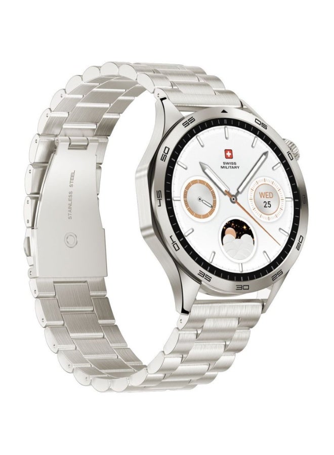 SWISS MILITARY Swiss Military Swiss International Smartwatch - Gold Frame with Silver Metal Strap  - Image 4