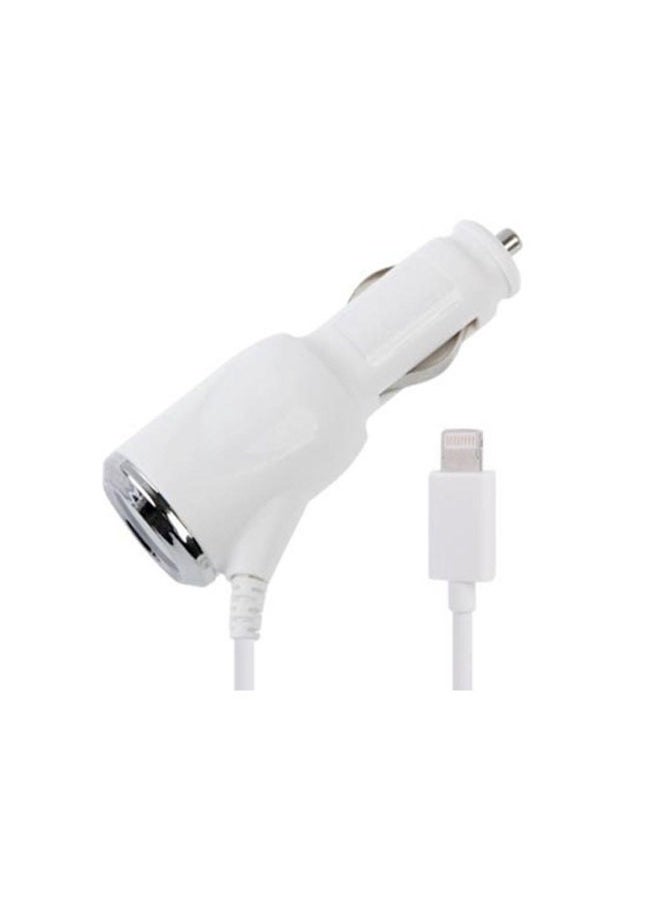 MATRIX USB Car Charger For iPhone 5/6/7/iOS Devices White  - Image 2