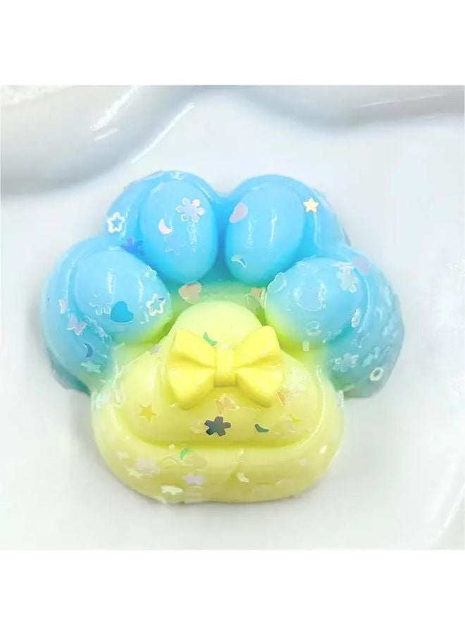 Blue Gradient Sugar Colored Cat Paws Squeeze Toys Elastic Soft Material Fun Games Christmas Gifts - Image 1