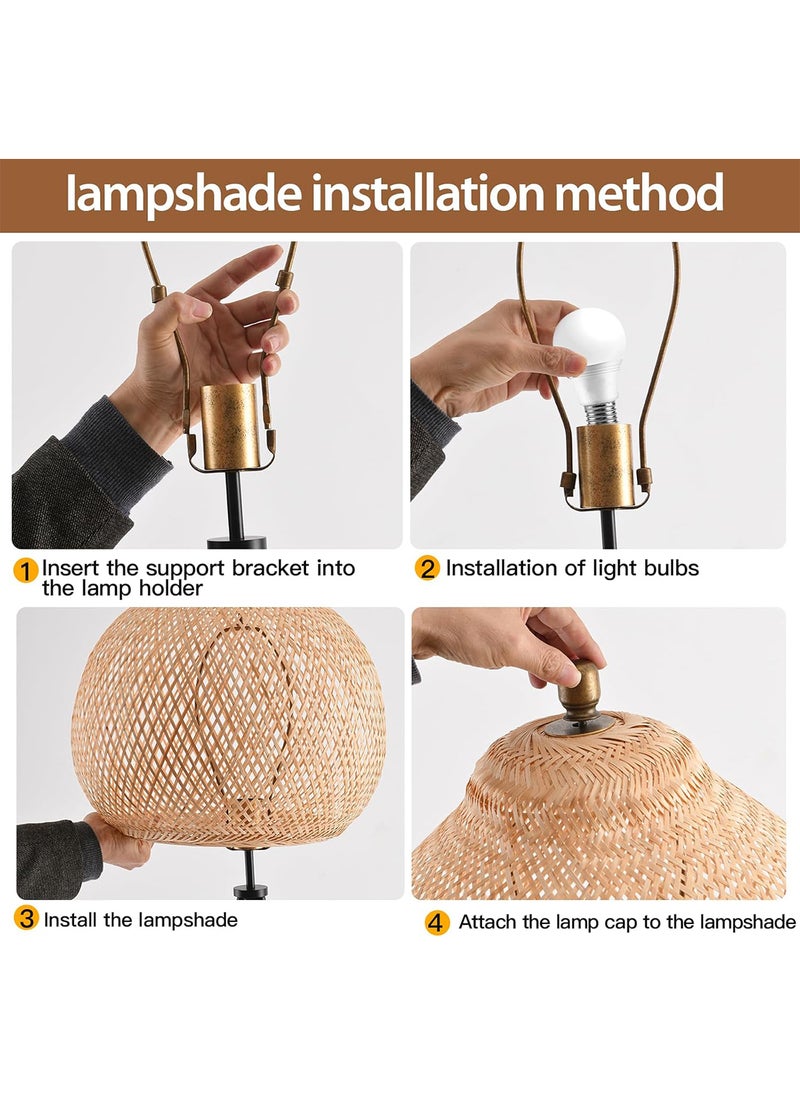 ONELIGHT Tripod Bamboo 3-Color Floor Lamp, Standing Lighting, Foot Switch 9W, Home Decoration Bedroom Living Room - Image 5