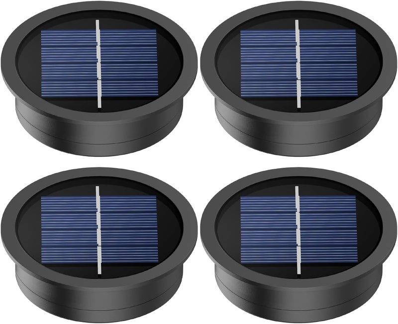 Misawce 4 Pack Solar Light Replacement Tops(2.76 Inch Top, 2.36 Inch Bottom), Waterproof Replacement Solar Lantern Parts for Outdoor Hanging Lanterns DIY Table Lights Garden Patio Decor - Image 1