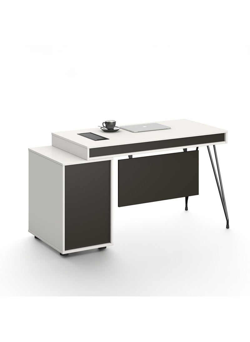 DANUBE HOME Haslev Office Desk-Iron Grey  - Image 1