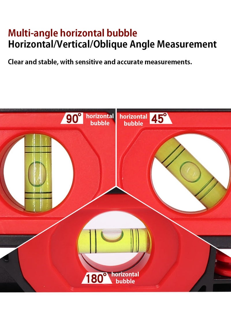 LOOPITYS Foldable Levels 3 Sections Measuring Folding Level With Easy Read Level Bubble 45°/90°/180° Woodworking Foldable Level Measuring Tool,Suitable for verticalmeasurement/horizontameasurement/angle foldable,etc de mesure multi-angles - Image 3