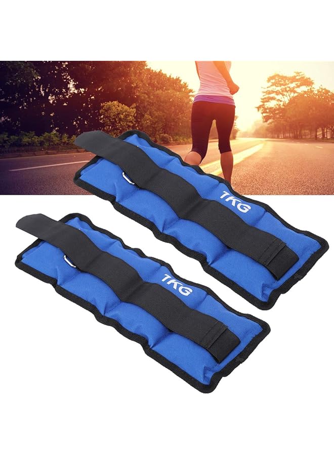 Generic 2Pcs Leg Ankle Wrist Sand Bag Weights Strap Strength Training Equipment for Gym Fitness Yoga Running (1KG) - Image 5
