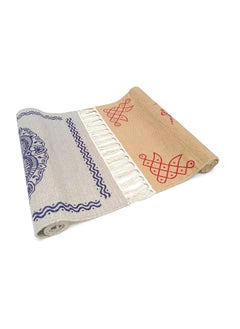 H2H House2Home - Cotton Pooja Mat, Printed Rangoli Rug | 3Pc. Combo | Use as Pooja Mat, Food mat, Table mat, Door Mat, Corridor mat, Entrance Gift | 40cm X 60cm, Combo 3Pc. (Multi)  - Image 4