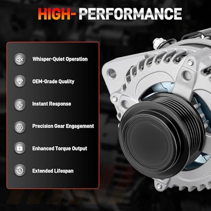 GDUKOP New Alternator 11573N 130Amp Compatible with Honda Odyssey 2011-2013, Pilot 2012-2015, Ridgeline 2012-2014 V6 3.5L Replaces 9764219-124, 104210-1240, 31100-RV0-A0 - Image 4