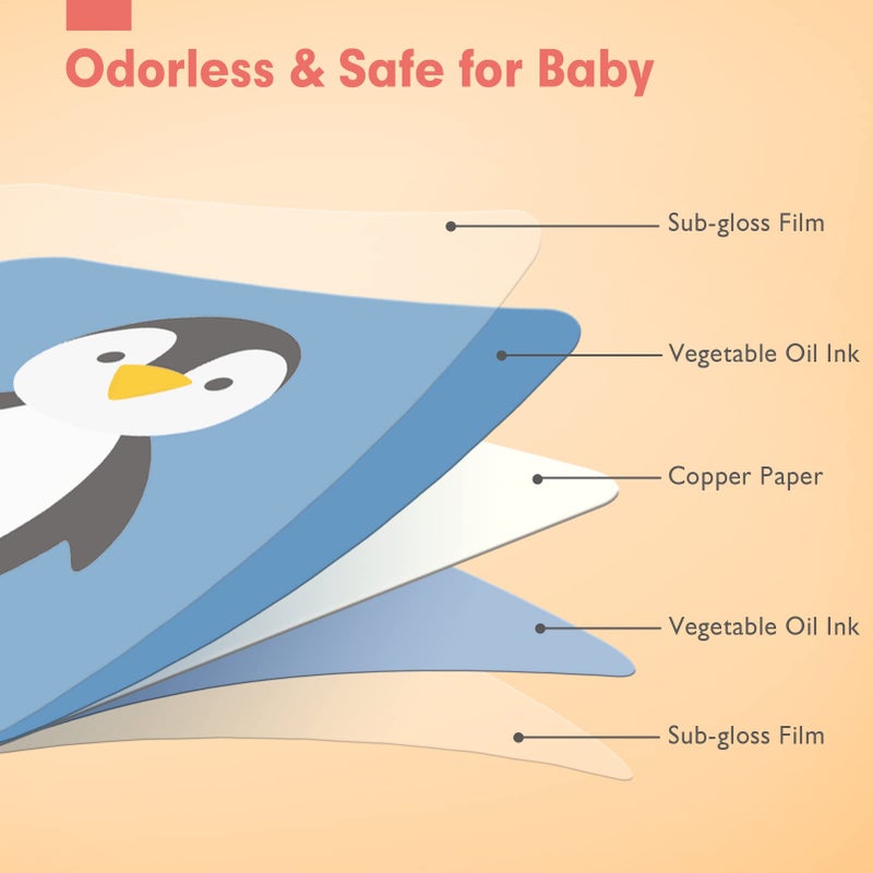 hahaland بطاقات فلاش هاهالاند لتحفيز الرؤية للأطفال من 0-3-6-12-36 شهرًا، ألعاب هدايا للأطفال حديثي الولادة 6''×6'' كبيرة لتطوير الحواس مجموعة بطاقات باللونين الأسود والأبيض - Image 5
