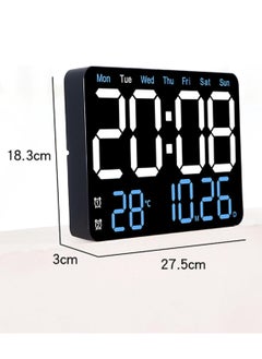 Vparty Large Digital Wall Clock,13 Inch,Led Alarm Clock with Big Digits,DST,Dual Alarm,3-Level Brightness for Living Room Bedrooms Classroom  - Image 4
