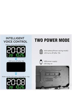 Vparty Large Digital Wall Clock,13 Inch,Led Alarm Clock with Big Digits,DST,Dual Alarm,3-Level Brightness for Living Room Bedrooms Classroom  - Image 5