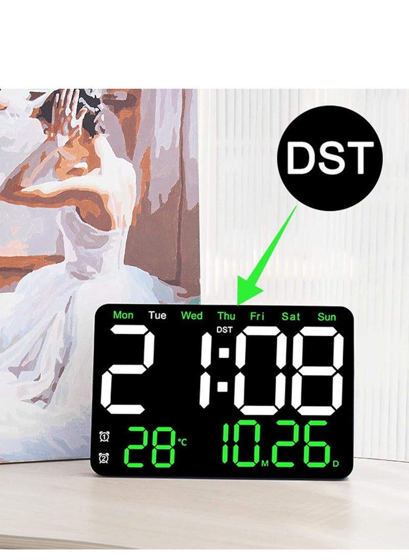 Large Digital Wall Clock,13 Inch,Led Alarm Clock with Big Digits,DST,Dual Alarm,3-Level Brightness for Living Room Bedrooms Classroom - pzsku/Z7ECB583AB62B7A497D5DZ/45/_/1731083824/93701b04-f9a7-4c54-9bff-338bccb4f560