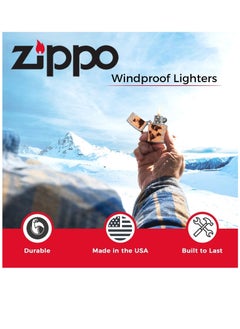 Zippo Ae184691 200 Bulus Zippo Logo Brush Chrome Windproof Lighter  - Image 3