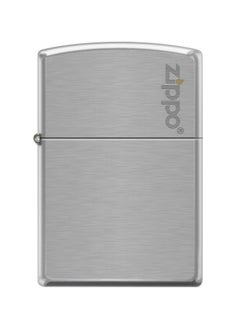 Zippo Ae184691 200 Bulus Zippo Logo Brush Chrome Windproof Lighter  - Image 1